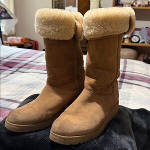 UGG Tan Shearling Winter Boots